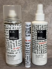 IGK Good Behavior Hair Set Smoothing Prep Spray, 4-in-1 spray, and slick
