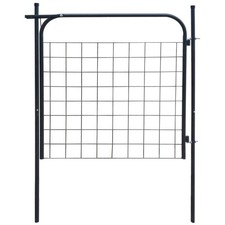 39.4x39.4 Anthracite Galvanized Steel Garden Fence Gate Heavy Duty