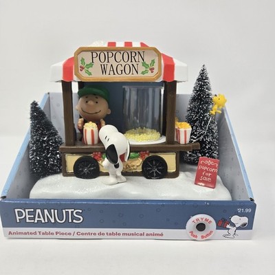 Kurt S. Adler Peanuts Popcorn Wagon 7'' Battery Operated LED Musical Table Piece