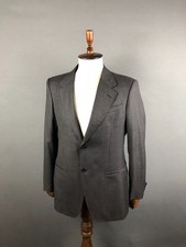Emporio Armani Men's Napoli Line Blazer Size 54 Gray Virgin Wool/Silk