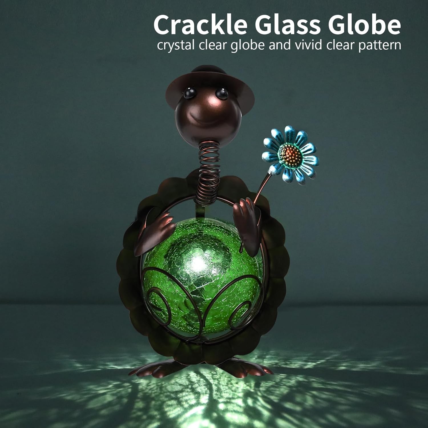 MUMTOP Turtle Garden Decor, Solar Lights Outdoor Decorative Brown 