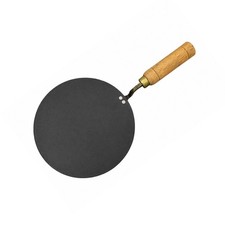Iron Tawa Tava Crepe Pancake Pan Chapati Roti Wooden Handle Heavy Duty 9 Inches
