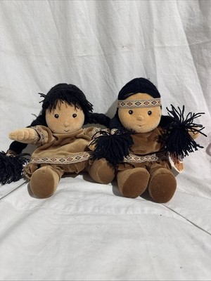Friends of Feather Indianer Bohne Plüsch Puppen Enesco Karen Hahn 1998 Vintage