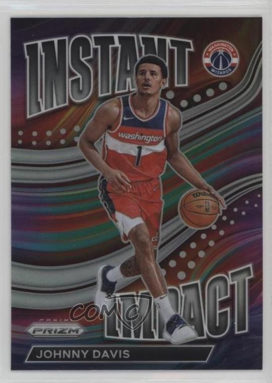 2022-23 Panini Prizm Instant Impact Silver Johnny Davis #13 Rookie RC 02v3