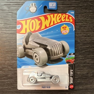 Hot Wheels Pass 'N Go Drop Tops Monopoly 1:64 Diecast Car Silver 2026