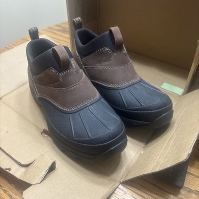 LL Bean Men Size 10 1/2 M Boots Storm Chasers Brown Leather Rubber Shoes Arctic