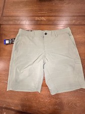 O'Neill Men's Hybrid Quick Drying Drawstring Crossover Shorts Green Size 36