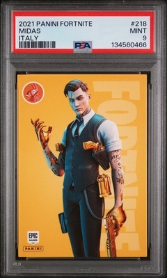 2021 Panini Fortnite Serie 3 MIDAS #218 Base Italy - PSA 9