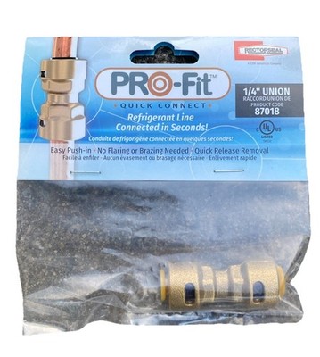 RectorSeal 87018 PRO-Fit 1/4'' Quick Connect Union Refrigerant Line