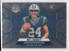 #276 Jonathon Brooks 2024 Panini Mosaic NFL Debut RC Carolina Panthers