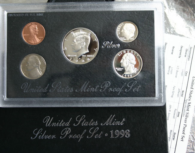 1998 United States Mint ANNUAL 5 Coin SILVER Proof Set | eBay