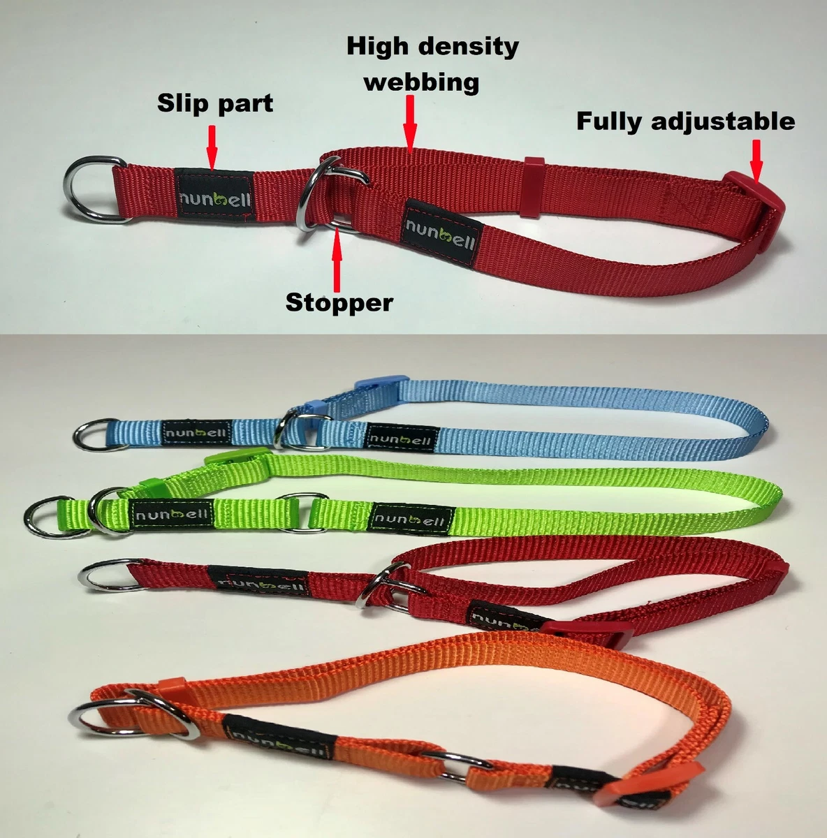 Dog Martingale Slip Training Collar Choking Stopper Lead Leash Control Collars