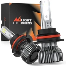Nilight 9004/HB1 Bulbs, 350% Brighter, Super Bright High and Low Dual Beams H...