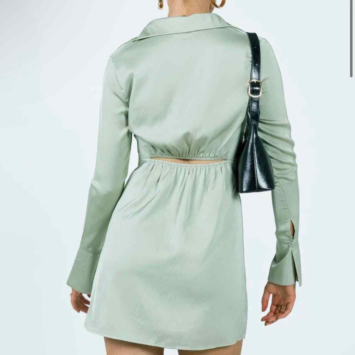 oh polly mint ruched dress Second Skin Clear Strap Mesh Ruched Bodycon Mini Dress in Mint
