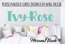 Image of Personalised Name Wall Decal Girls Boys Kids Vinyl Sticker Art Nursery Bedroom
