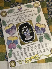 J Conner Designs Penny Rug creative appliqué # 13 pansy basket Pattern