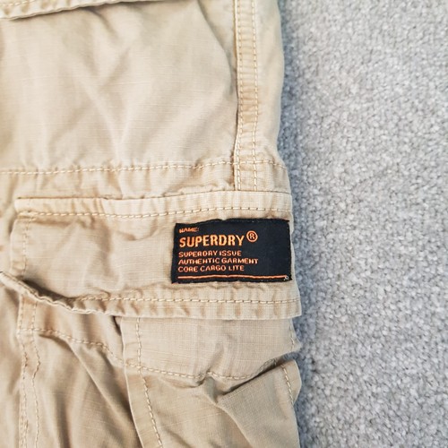 Superdry Uomo Pantaloni 38x31 Beige Militare Cargo Utility Combat Pants Surplus - Foto 3 di 10