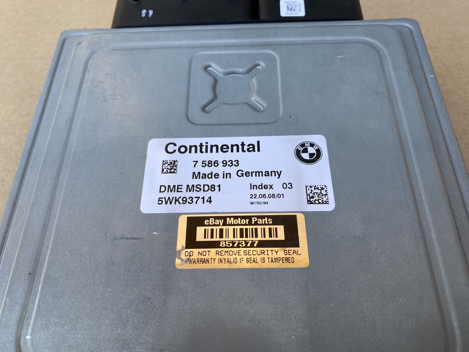 2008 BMW 335i ECU DME 7586933 Msd81 Engine Computer for sale 