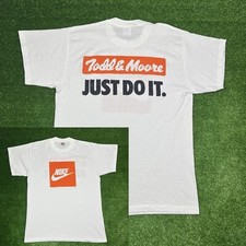 Rare Vintage 80s Nike Todd & Moore Double Sided Shirt Men's XL 21x29 Made In USA