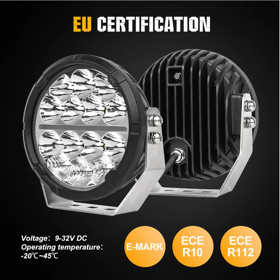 2 x Phares de Travail LED Feux Spot 12V 24V IP67 150W VTT Camion Poids Lourds - Photo 4/4