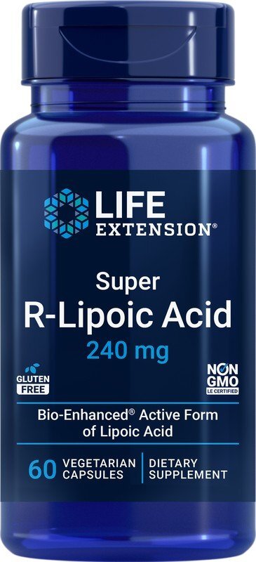 Life Extension Super R-липоевая кислота 60 растительных капсул 7190₽