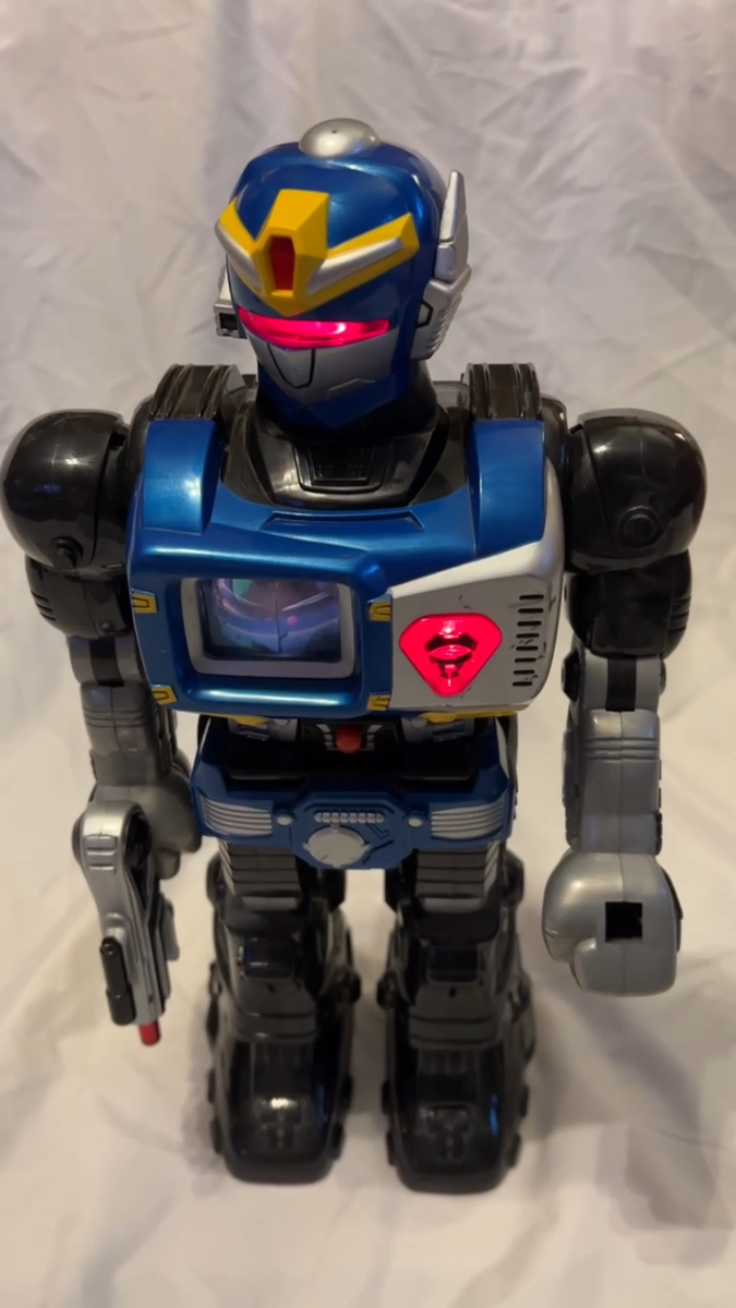 Robot Turbo Fighter Hap-p-kid – 2005, Non Fonctionnel, à Réparer, état Esthétique Correct