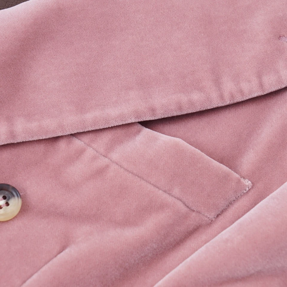 Canali Pink Soft-Brushed Velvet Blazer 42S Short (Eu 52C) Sport Coat NWT - Image 4 of 4