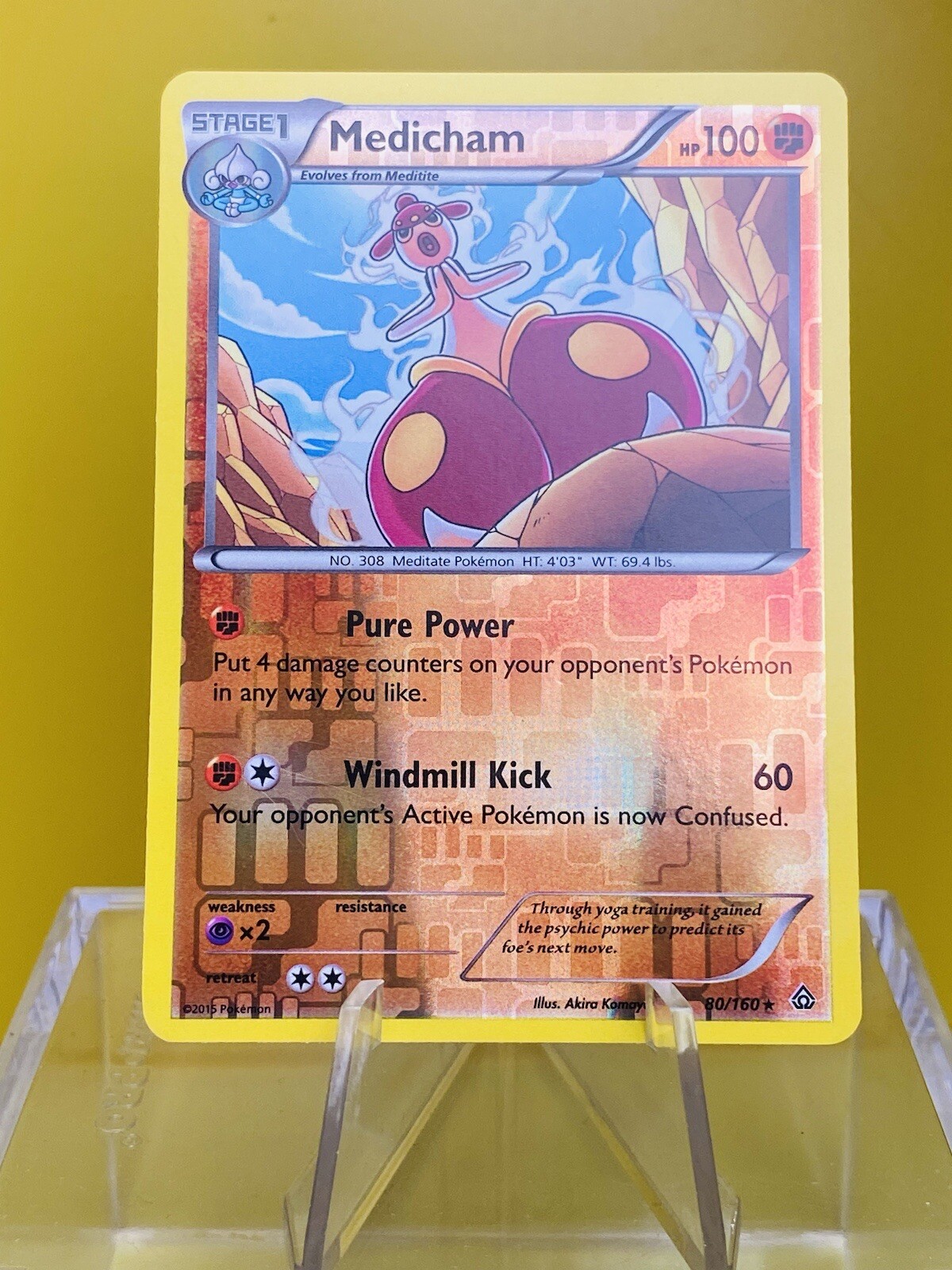 Medicham 80/160 | XY - Primal Clash | REVERSE HOLO | Pokemon NM-LP