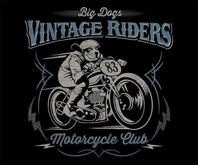 MOTORCYCLE Club ヴィンテージ 刺繍 シャツ-