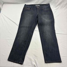 Faded Glory Women's Jeans Dark Wash 5 Pocket Style Straight Leg Cotton Blend 18P