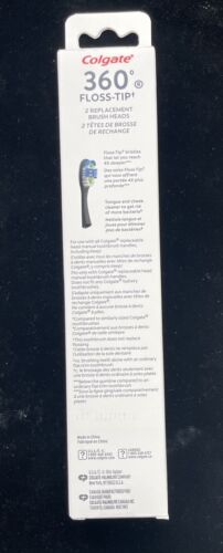 NIP Soft COLGATE 360 Floss Tip 2-PACK REPLACMENT REFILL TOOTHBRUSH BRUSH HEAD - Picture 2 of 3