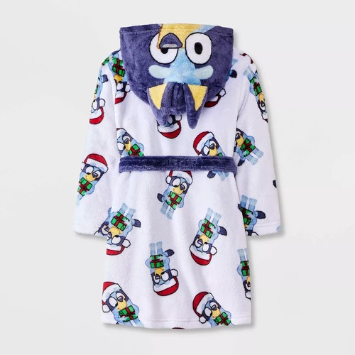 Disney Bluey Robe Girl Boy Toddler 2T 3T 4T 5T Bathrobe Pajamas Bingo Christmas - Picture 2 of 4