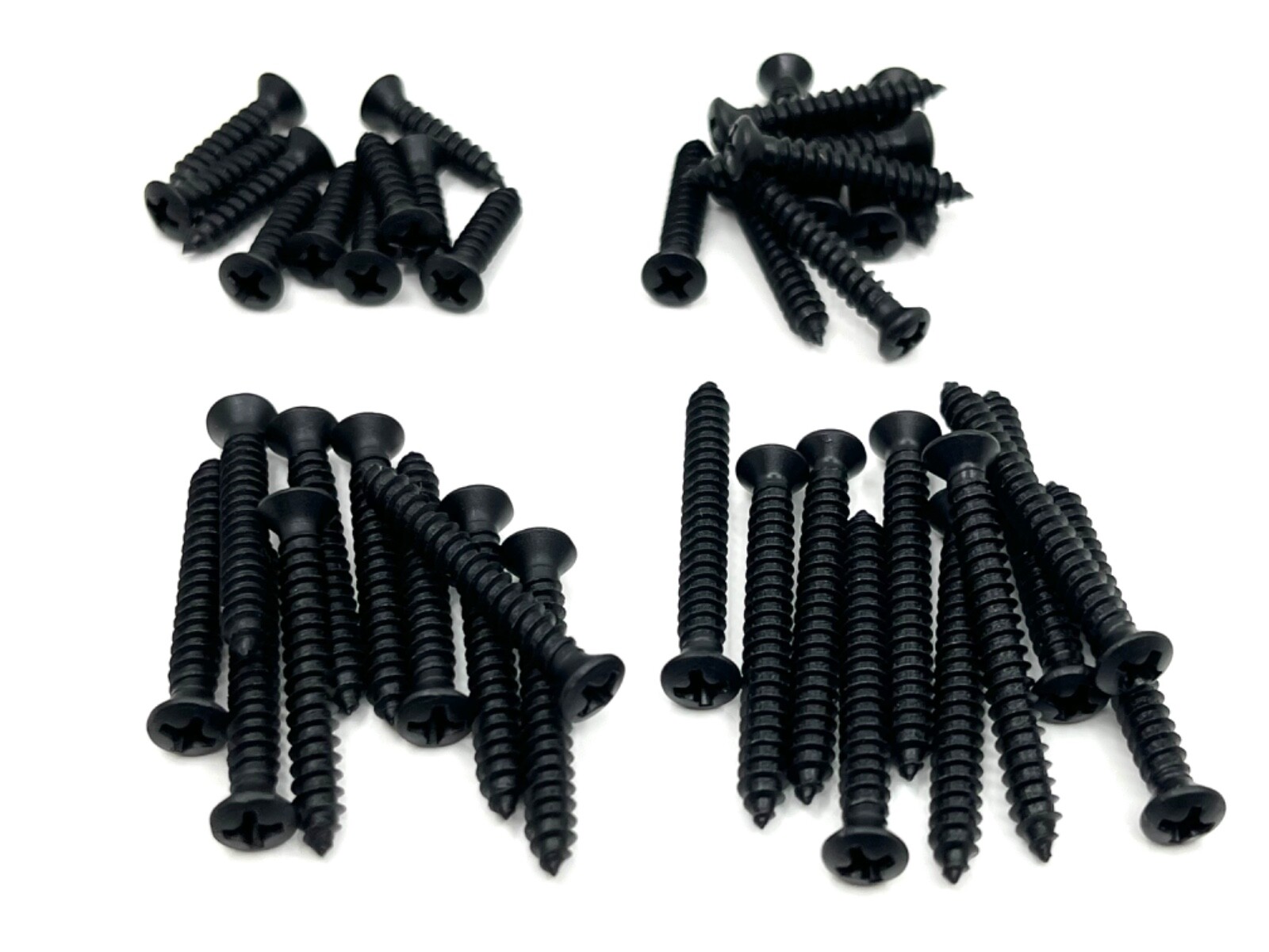 40pc 8 w/6 phillips oval head black automotive interior trim screws