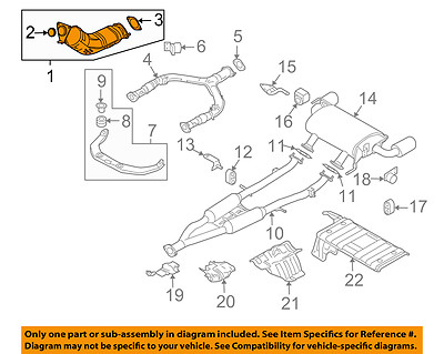 Infiniti Nissan Oem 09 12 Fx35 3 5l V6 B08b31ba0b Convertidor Catalitico Ebay