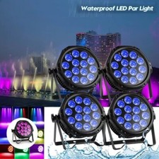 4PCS RGBW 14x15W LED Par Light DMX IP65 Waterproof DJ Party Stage Bar Uplights