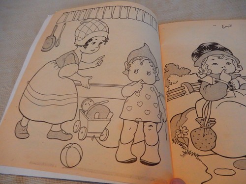 1942 children's Easy to Color Magic Paint Book by Samuel Lowe Co.- uncolored - Picture 4 of 7