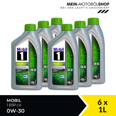 Mobil 1 ESP LV 0W-30 ACEA A5/B5 Mercedes Ford Volvo API SN 6x1 Liter = 6 Liter