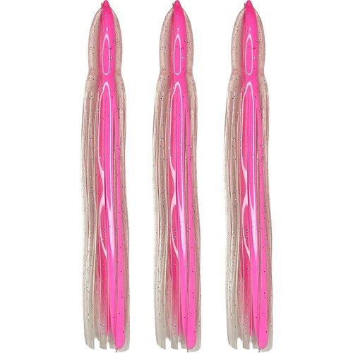 8.5" Inch Squid Skirts Fishing Lure Octopus Hoochie Baits - 3 Skirts Made In USA - Picture 4 of 46