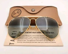 Vintage B&L Ray Ban Bausch & Lomb Gray Changeables 62mm Outdoorsman L1752 w/Case