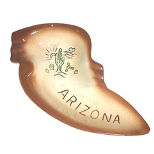 Rosemary's Ceramics Arizona Ashtray Cactus Mid Century Tray South West Decor