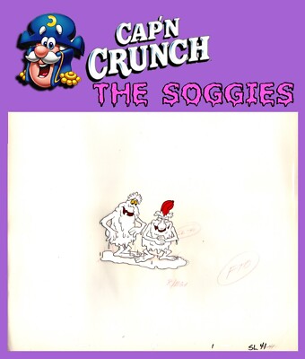 1986 Original CAP'N CRUNCH '' Soggies '' Animation Cel Warner Bros Studios