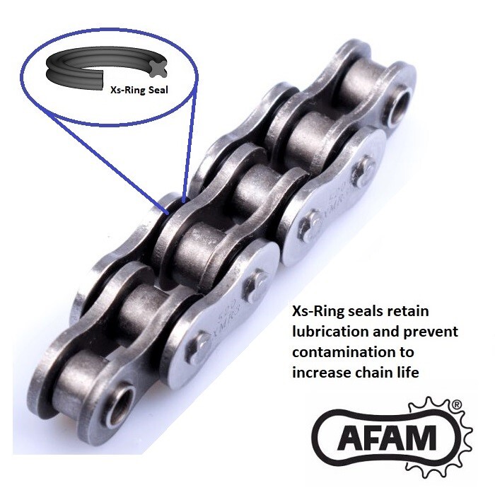 Suzuki DR250 S L-N 1990-1992 AFAM XMR Steel X-Ring Chain 520x114