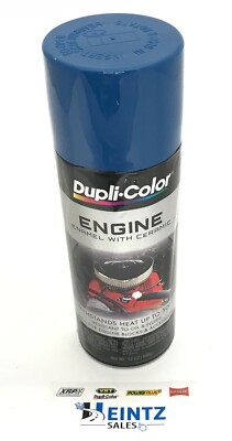 Duplicolor DE1621 Engine Enamel Paint w/ Ceramic, OLD FORD BLUE - 12 oz Aerosol