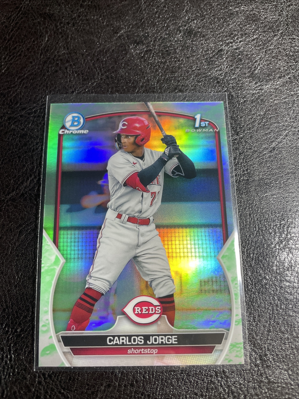 2023 Bowman Chrome - Carlos Jorge 1st Lunar Glow Refractor #BCP-120 Reds