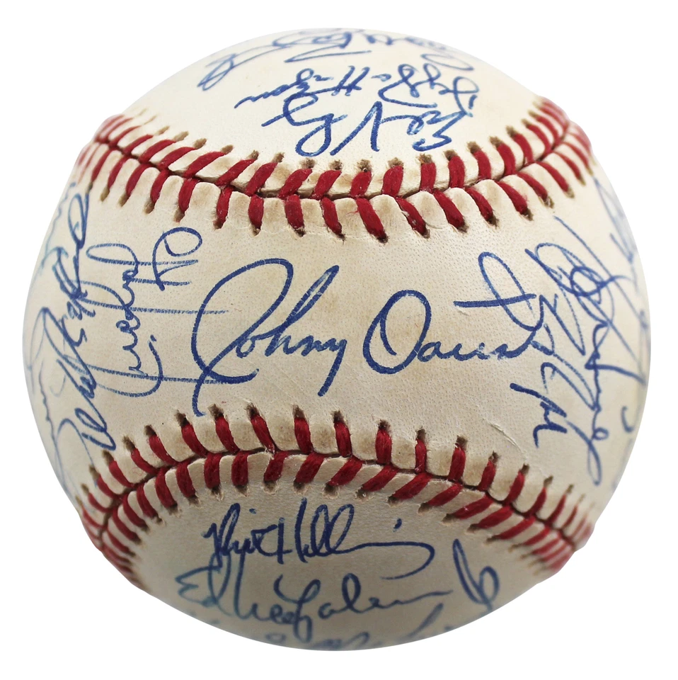 1997 Rangers (33) Rodriguez, Clark, Gonzalez Signed Oal Baseball BAS #AC01909 - Image 2 of 4