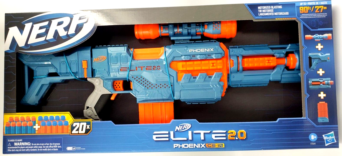 Hasbro F2541 Nerf Elite 2.0 Phoenix CS-10 w/ 20 & Bonus Bag 70