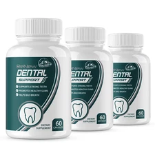 Renew Dental Support Dietary Supplement - 3 Bottles 180 Capsules
