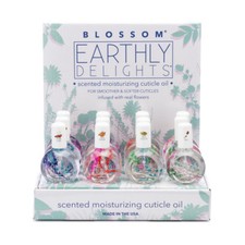 Blossom Earthly Delight Cuticle Oil Infused w/ Real Flowers 1 oz- 4 scent