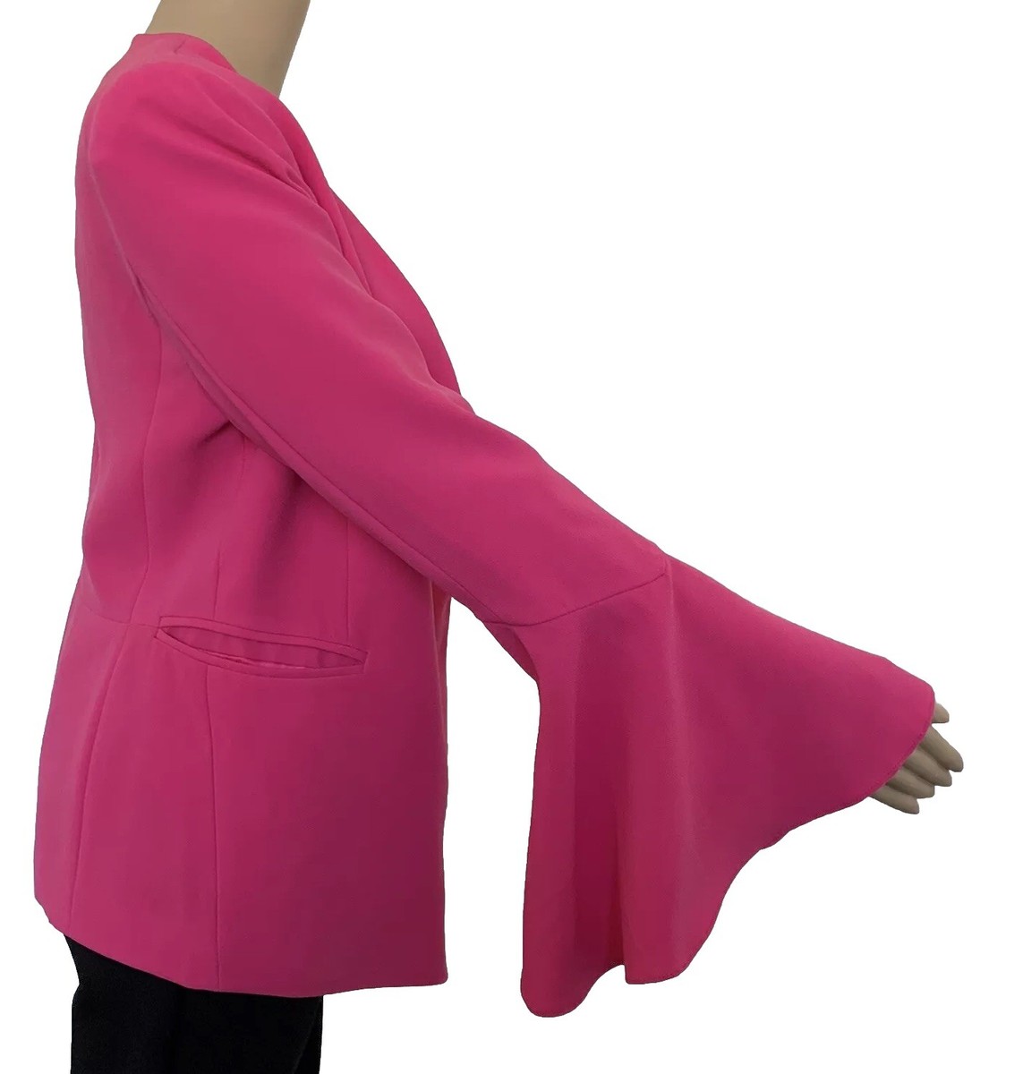 Philosophy Size 4 Hot Pink Blazer Jacket Open Front Bell