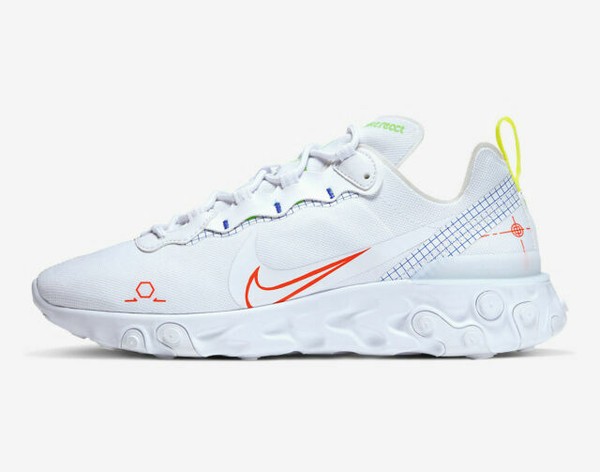 nike react element 55 white neon schematic